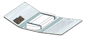 Eleksen Folio Man Purse Concept Drawing