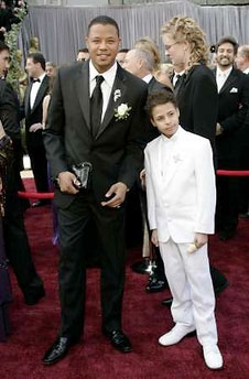 Terrence Howard and Man Purse at the Academy Awards